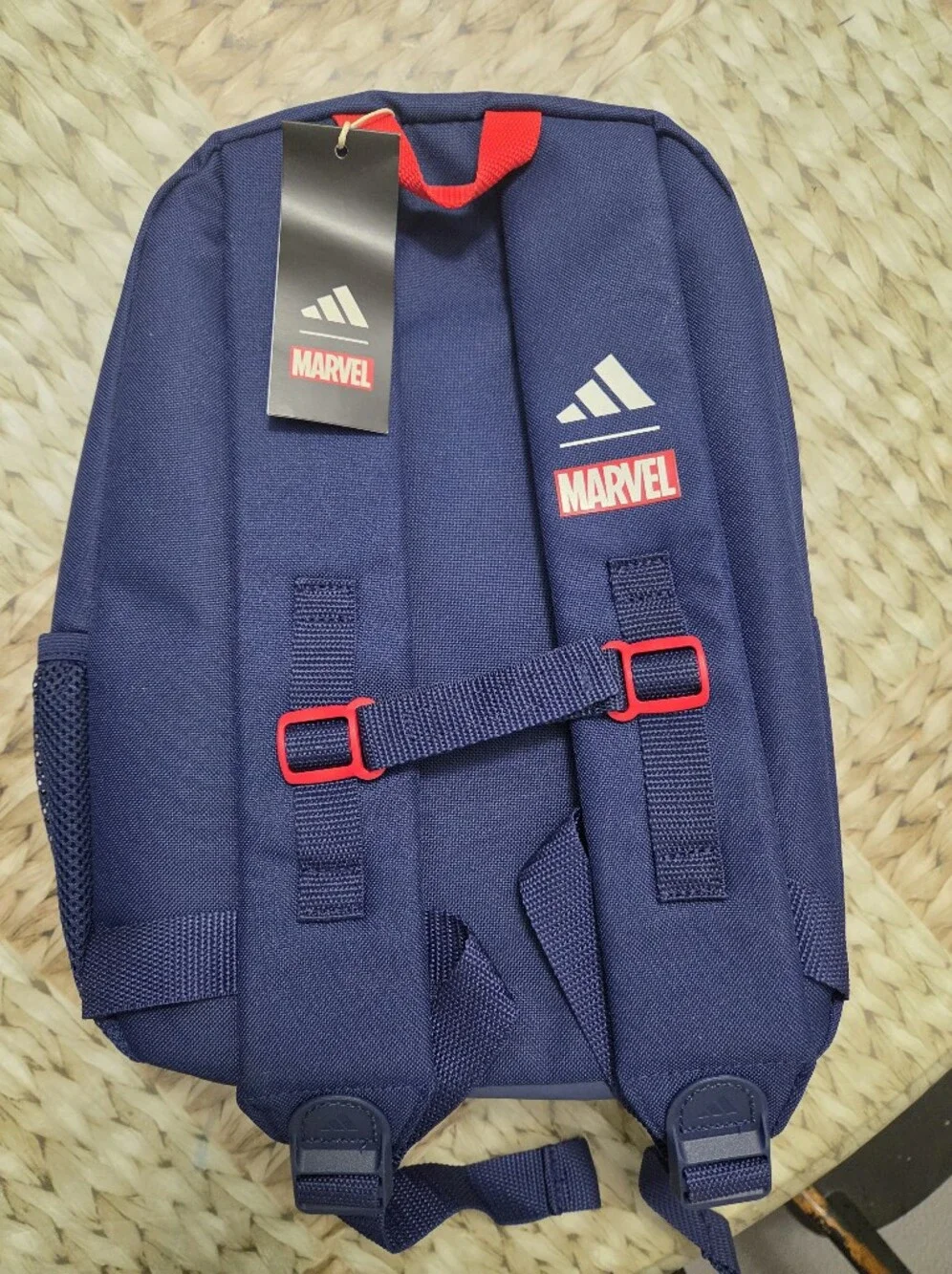 adidas Kids Navy Backpack with Red Spider-Man Graphic